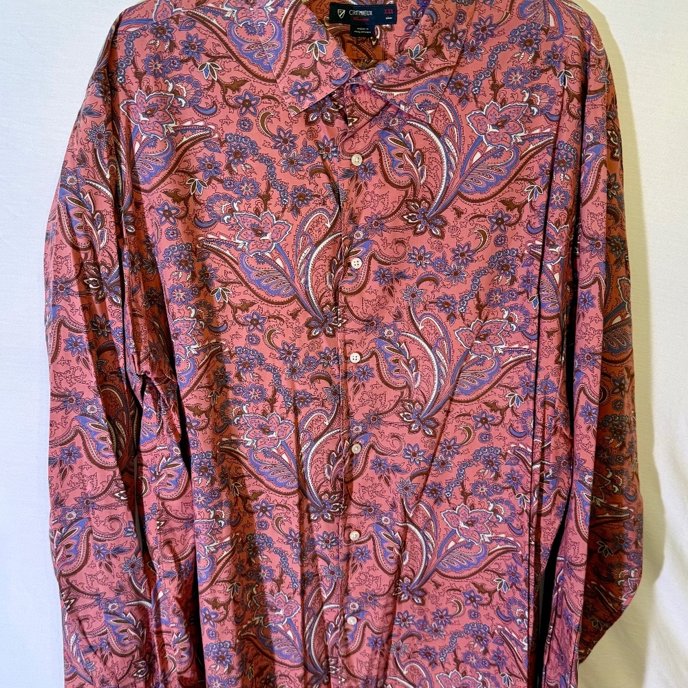 Daniel Cremieux Salmon & Blue Paisley Button-Down